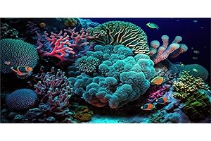 MIRRORANG 120x50cm Tropical Fish Tank Background Coral Reef Aquatic Plant Undersea Aquarium Background Vinyl