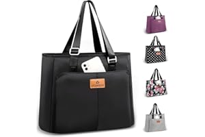 HSHRISH Borsa Termica Porta Pranzo Donna, Borsa Frigo Pranzo Ufficio Grande, Impermeabile a prova di perdite, Shopping Viaggi Campeggio Picnic, 15L Nero puro