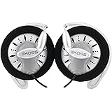 Koss KSC75 Stereo Kopfhörer mit Ohrclip für iPod, iPhone, MP3 und Smartphone - Schwarz/Silber