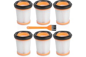 iVanzoll 6Pack WV200UK Washable Filters for Shark WandVac Cordless Handheld Vacuum Cleaner WV200UK, WV251UK, WV201, WV205, WV220, filter for shark handheld vacuum W1