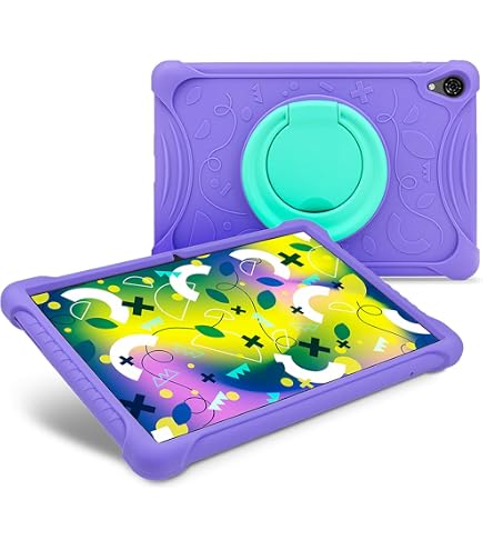 EspZanthic Custodia Universale Per Tablet 10-10.1 Pollici – Silicone Morbido, Cavalletto 360°, Tracolla Inclusa, Penna Stilo