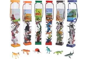 FLORMOON JOKFEICE Zestaw 72 realistycznych figurek zwierząt, bez zapachu, zwierzęta gospodarskie, zabawki edukacyjne, prezent urodzinowy, dekoracja tortu dla dzieci i maluchów