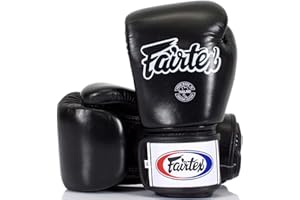 Fairtex Gants de boxe BGV-1 - Noir - Pour MMA, Muay Thai, boxe thaïlandaise