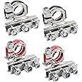 AZKEEGREY 4 Pcs Car Battery Terminals Connectors, Battery Clamps 12V 3-Way Battery Terminals,Quick Release Leisure Battery Connectors for Car,Caravan,Motorhome Battery Terminal Pair