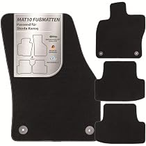 Alfombrillas A Medida De Velour Para Skoda Karoq (2017 En Adelante) - Negro, Con Fijaciones