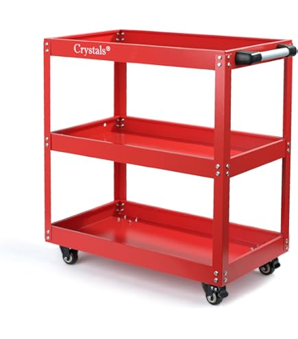 Service Trolley Cart 2-Tier Tools Storage Trolley Mobile Workshop