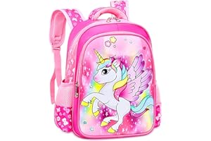 Forhome Unicorn School Bag,Children's Backpack Girls and Boys,School Backpack Nylon Unicorn,backpacks for girls,Primary School Backpacks,for in School or Travel