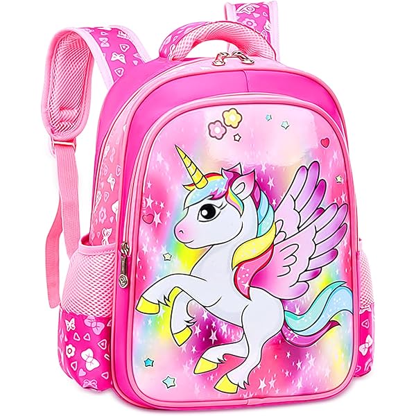 Zaino Unicorno Asilo con Immagine in Rilievo Effetto 3D