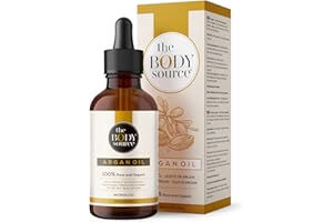 ‎THE BODY SOURCE The Body Source Arganöl - 100% Reines Arganöl Bio Kaltgepresst Vegan - Naturkosmetik aus Marokko - Argan Öl für Haare, Gesicht, Nägel - Argan Oil Feuchtigkeitsspendend - Glasflasche 100ml