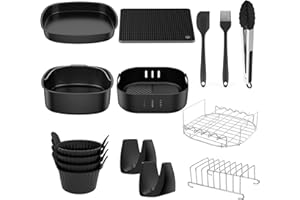 BOZITTH Accesorios Freidora de Aire para Airfryer COSORI 5,5L 6L 6,2L 6,4L, Air Fryer Accesorios para Freidora sin Aceite Cecotec 5,5L 6L 6,5L, Philips 6,2L, Ninja 6,2L, Molde Silicona Air Fryer