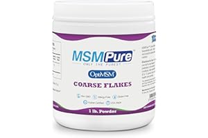 KALA HEALTH MSMPure Coarse Powder Flakes, Organic Sulfur Crystals, 99.9% Distilled MSM, 453 grams