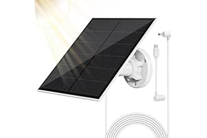 TRYWISE Solar Panel - 5W Solar Panel Kit Compatible with SimpliSafe Security Cameras and Systems - Reliable Outdoor Power Solution for Spotlight Cameras, Video Doorbells and More (White)