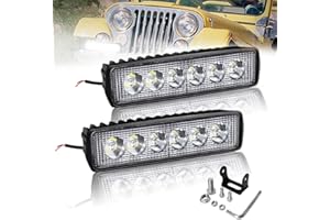 ‎NAIZY NAIZY 2 * 18W LED Arbeitsscheinwerfer Quadrat Offroad Flutlicht Arbeitslicht 12V/24V Zusatzscheinwerfer 1600LM Scheinwerfer IP67, für SUV UTV ATV(2 Stück)