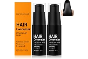 Lefron Hair Concealer, Lefron Magic Hair Concealer 2,0, vattentät och svettbeständig inställning Retures för grå täckning, omedelbar täckkräm för tunnare haa/r, fylligare utseende, snabbtorkande (2 st
