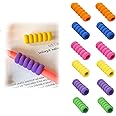 SIYUPU Pencil Grips for Children, 12 Pcs Pen Grips for Adults Foam Pencil Grips for Kids and Adults Easy Grip Pencils for Kids Handwriting, 6 Colours Pen Holder Grips for Relieving Fingers