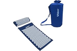 ‎UNIBEST Unibest Akupressur-Set inkl. Massagematte, Kopfkissen & Tasche - blau