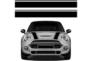 WRAPLAB Bandas dobles de capó, autoadhesivas, para MINI Cooper R56, R55, R50, R53, R60, F56, F55, F54, F60, Countryman y Clubman | Pegatinas antiburbujas, acabado mate o brillante