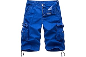 NVNV 2023 Short Cargo Coton Casual Lâche avec Poche Pantalon Court Short Homme Casual Lâche Sport Jogging Slim Fit Militaire Short de Sport Cargo Montagne Baggy Short Homme Bermuda Cargo de Travail