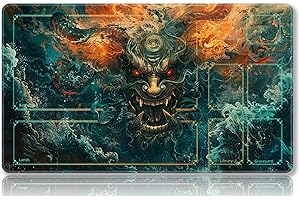 Mipikel Tapete de juego para MTG, tapete de juego con zonas, tamaño 24 x 14 pulgadas, TCG y tapete de juego de mesa para tarjetas, bolsas de almacenamiento gratis, alfombrilla de mouse (colorido 8,