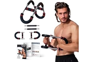 TOPtoper Équipement d'entraînement pour bras Twister, barre d'entraînement à ressort réglable, renforcement musculaire de l'avant-bras, triceps, poitrine