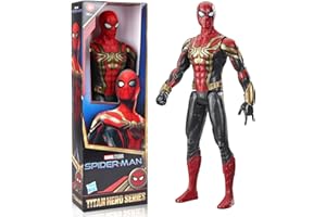 Xingsky Spiderman Actionfigur 30cm, Marvel Avengers Figuren Set, Iron Spider Figur Ornamente, Filmfans Sammlung, Geburtstag, Spiderman Spielzeug für Kinder ab 3 Jahren