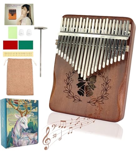 Buy K17M 17key Kalimba Thumb Piano Mbira Mahogany Solid Wood With Carry