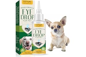 Dashr Eye Drops Dog Cataract Drops for Dogs, Gentle Eye Care for Dogs & Cats, Daily Cleaning, Alcohol Free, 60 ml Dropper Bottle
