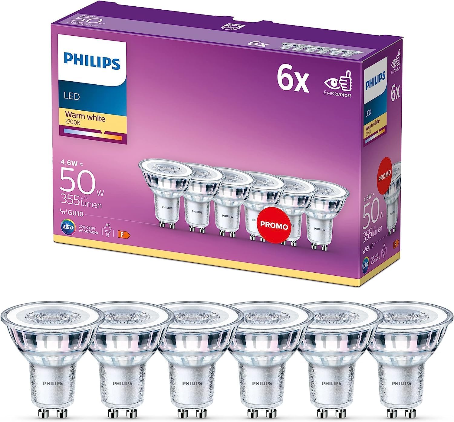 Avis d'Expert & Test Approfondi : Philips LED Faretto con attacco GU10 Confezio (Sélection)