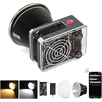 ZHIYUN Molus G60 Combo: Luce LED Portatile 60W, 300g, Bi-Color, Controllo Bluetooth, Con Attacco Bowens