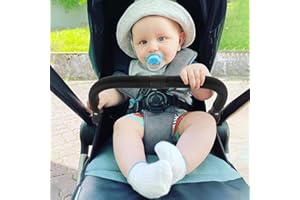 DANDELIONSKY Universal Bumper Bar for Stroller, Adjustable Angle Armrest Handlebar Crossbar, Stroller Accessory Multifunctional Stroller Bumper Handle