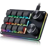 Gaming Keyboard,12 Keys Programmable One Hand Macro Mechanical Keyboard | Koolertron RGB Backlight Mechanical Gaming Keyboard