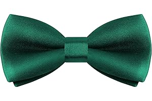Wincredulous Kids Bow Tie, Boy's Pre-Tied Bow Ties - Adjustable Neck Silk Bowties Classic Solid Colour Bow Tie for Baby Toddler