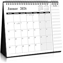 AMO HERMOSO Tischkalender 2026 - Monatskalender Mit Notizen & Etiketten