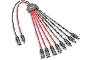 MXRPV Solar-Anschlusskabel,Solar-Panel Y Zweig Parallelverbinder,30A 1000V 6mm² 2 bis 8 Splitter Solar-Panel-Steckverbinder Verlängerungskabel Solarkabel Stecker,Solarpanel-Anschlusskabel (2 bis 8)
