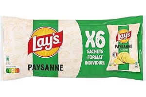 Lay's Chips Paysannes Nature 28g - Multipack de 6