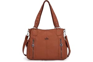 Angel Kiss Purses and Handbags Top-Handle Hobo Bags for Femmes Roomy Sacs à bandoulière en cuir lavés Sac à main pour filles