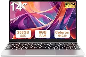bvate Ordenador portátil 14",Win11 N4020 Up to 2.8Ghz 256GB Admite expansión SSD 1TB 14" Portátiles FHD 2.4G+5G WiFi BT 4.2 Mini-HDMI con ratón inalambrico & Pegatinas Teclado Español-Plata