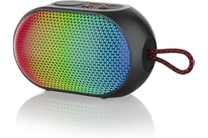 ANSTEN Bluetooth Lautsprecher mit Licht, Musikbox Bluetooth Box mit IPX4 Wasserdicht, Stereo Pairing,Tragbare Bluetooth Lautsprecher Klein für zu Hause, Im Freien, auf Reisen, Micro-SD und USB