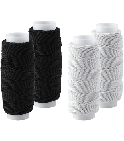 2 Rouleaux Fil pour Bracelet Perle, 1 mm x 50 m Cordon pour Bracelets, Fil Elastique pour Bracelet Resistant, Cordon Élastique Coloré pour Fabrication de Bijoux Bracelets Colliers Perles Aartisanat