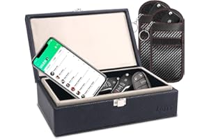 LATIT Keyless Go Schutz Autoschlüssel Box 2 STK Autoschlüssel Schutz Keyless Tasche Diebstahlschutz Schlüsselbox Autoschlüssel Funkschlüssel Abschirmung Box Keyless Go Schutz Faraday Box RFID Schutz