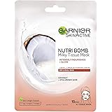 Garnier Nutri Bomb Milky Face Sheet Mask Coconut and Hyaluronic Acid for Hydrated Glowing Skin 28 g
