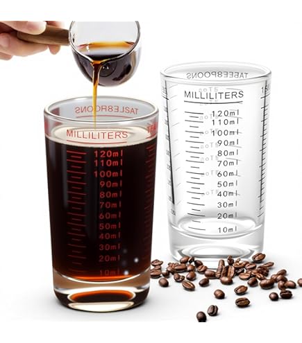 BCnmviku 30 ml borrelglazen, maatbeker klein met schaal (oz,tsp, tbs, ml), Cl maatbeker voor cocktail, tequila, wodka, koffie, melk (zwart