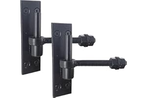 IRONTITE® 2 Pack Heavy Duty Gate Hinges with 12mm Pin and 12mm x 100mm Gate Eye Bolts, to Suit Wrought Iron Gates and Wooden Gates. Black Gate Hinges Hook On Plate Hinge Pins.