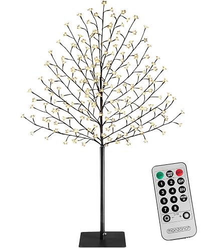 Lot de 3 arbustes lumineux aspect bouleau, LED blanc chaud, minuterie, câble d'alimentation de 10 m, branches lumineuses pour l'intérieur et l'extérieur, blanc / noir, environ 80 cm Lot de 3 arbustes lumineux aspect bouleau, LED blanc chaud, minuterie, câble d'alimentation de 10 m, branches lumineuses pour l'intérieur et l'extérieur, blanc / noir, environ 80 cm