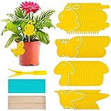 60Pcs Gelbsticker Fliegenfänger, Gelbtafeln Trauermücken Bekämpfen Zimmerpflanzen Topfpflanzen Gelbsticker, Wasserdicht Gelbf