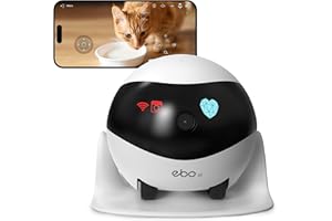 Enabot EBO SE FamilyBot,Pet Camera Home Security Camera,Movable Indoor WiFi Cam,2 Way Talk,Night Vision,1080P Video, Self Charging Rechargeable Wireless Camera for Pet/Elderly