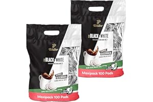 ‎TCHIBO Tchibo Kaffeepads Vorratspack Maxipack, BLACK&WHITE, 200 Stück – 2x 100 Pads (Kaffee, kräftig mit starkem Geschmack), nachhaltig, geeignet für Senseo Maschinen