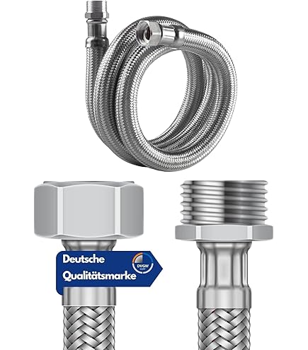 Sanitop-Wingenroth Fittingslang voor het aansluiten van een kraan | 3/8 x 1/2 inch x 300 mm Sanitop-Wingenroth Fittingslang voor het aansluiten van een kraan | 3/8 x 1/2 inch x 300 mm