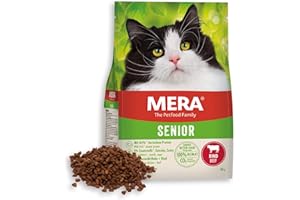 mera Cats Senior sucha karma dla wrażliwych kotów, bez zbóż i zrównoważona, sucha karma dla kotów o dużej zawartości mięsa, 2 kg