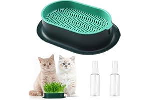 USYSGT Jardinera de Hierba para Gatos, Caja Hidropónica de Hierba para Gatos Bandejas para Brotes de Semillas de Hierba para Gatos Kit de Maceta para Hierba Gatera